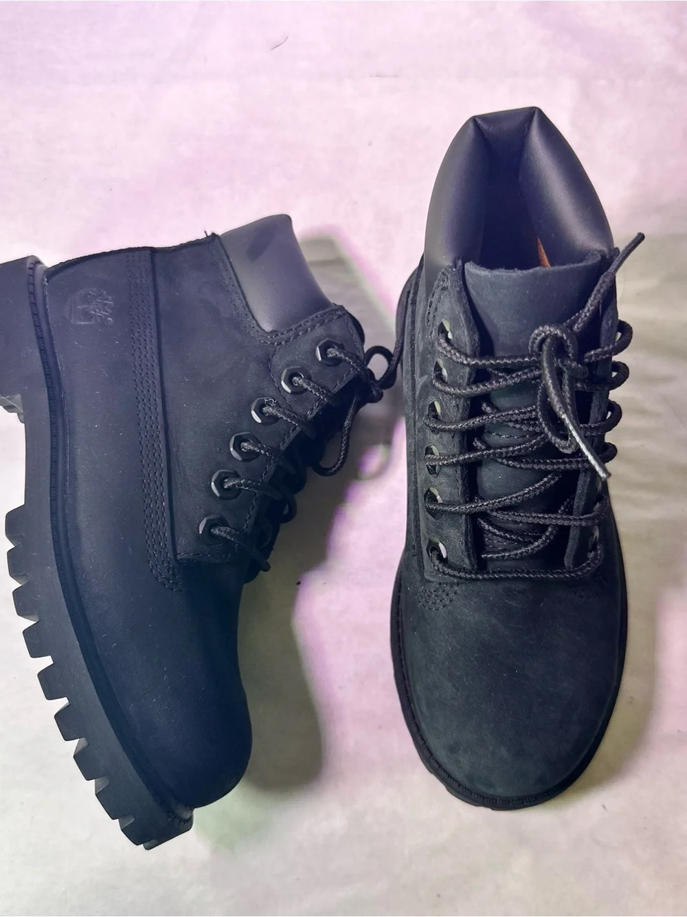 Timberland Kids Black Lace-Up Rugged Ankle Boot